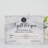 blue sparkle追加ロゴ文字名商品券 (スタンド正面)