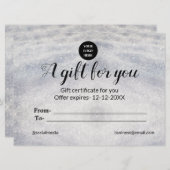 blue sparkle追加ロゴ文字名商品券 (正面/裏面)