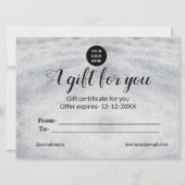 blue sparkle追加ロゴ文字名商品券 (正面)