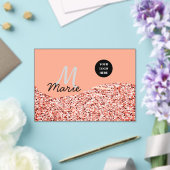 blue sparkle追加ロゴ文字感謝してい割引 アクリル招待状 (インサイチュ (ウェディング))