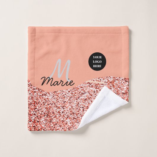 blue sparkle追加ロゴ文字感謝してい割引 ウォッシュタオル (ウォッシュタオル)