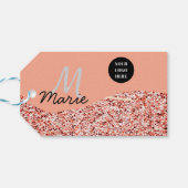 blue sparkle追加ロゴ文字感謝してい割引 ギフトタグ (裏面横)