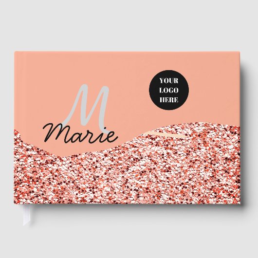 blue sparkle追加ロゴ文字感謝してい割引 ゲストブック (正面)