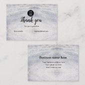 blue sparkle追加ロゴ文字感謝してい割引 コーリングカード (正面/裏面)