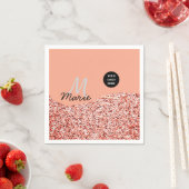 blue sparkle追加ロゴ文字感謝してい割引 スタンダードカクテルナプキン (インサイチュ)