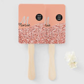 blue sparkle追加ロゴ文字感謝してい割引 ハンドファン (正面&裏面)