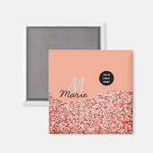 blue sparkle追加ロゴ文字感謝してい割引 マグネット (正面/裏面)