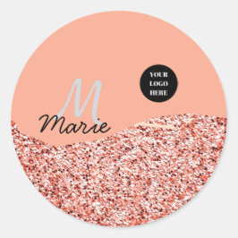 blue sparkle追加ロゴ文字感謝してい割引 ラウンドシール