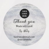 blue sparkle追加ロゴ文字感謝してい割引 ラベル (デザイン2)