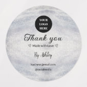 blue sparkle追加ロゴ文字感謝してい割引 ラベル (デザイン1)