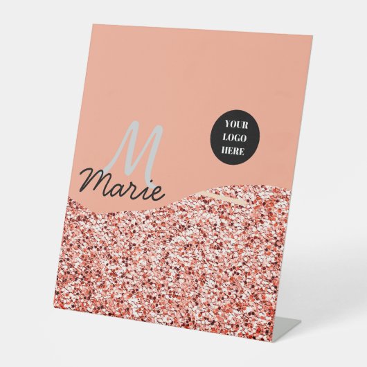 blue sparkle追加ロゴ文字感謝してい割引 台座サイン (正面)