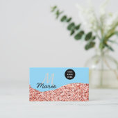 blue sparkle追加ロゴ文字感謝してい割引 名刺 (スタンド正面)