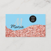 blue sparkle追加ロゴ文字感謝してい割引 名刺 (裏面)