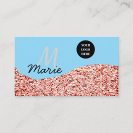 blue sparkle追加ロゴ文字感謝してい割引 名刺