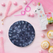 Blue Sparkle《写真》ぼけ味ライト ペーパープレート (パーティー)