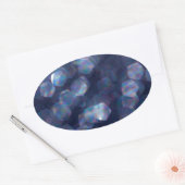 Blue Sparkle《写真》ぼけ味ライト 楕円形シール (封筒)