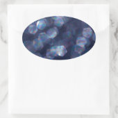Blue Sparkle《写真》ぼけ味ライト 楕円形シール (バッグ)