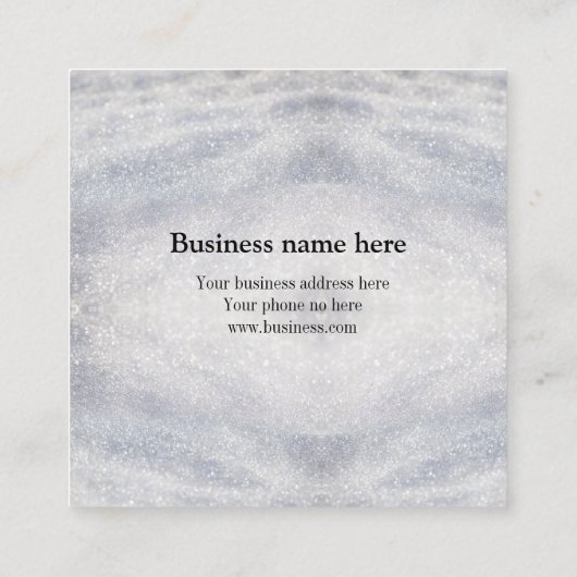 blue sparkle add logo文字Q Rコードはこちら スクエア名刺 (裏面)