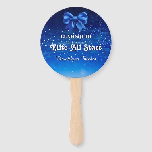 Blue Sparkle Dance Cheer Face on a Stick 10-pack ハンドファン (裏面)