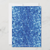 Blue Sparkle-look Bow Graduation/Party 招待状 (裏面)