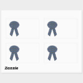 BLUE SPARKLE RIBBON成功の勝者が低価格 長方形シール (シート)