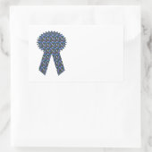 BLUE SPARKLE RIBBON成功の勝者が低価格 長方形シール (バッグ)