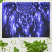 Blue Sparkling Lights キッチンタオル (折り畳み)