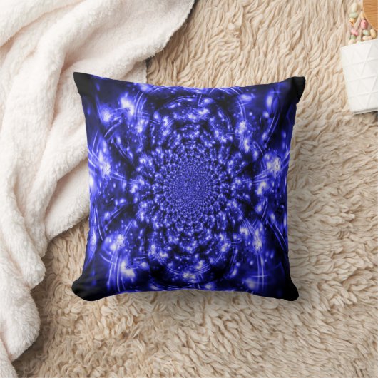 Blue Sparkling Lights クッション (ブランケット)