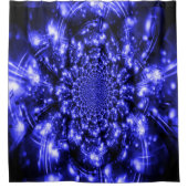 Blue Sparkling Lights シャワーカーテン (正面)