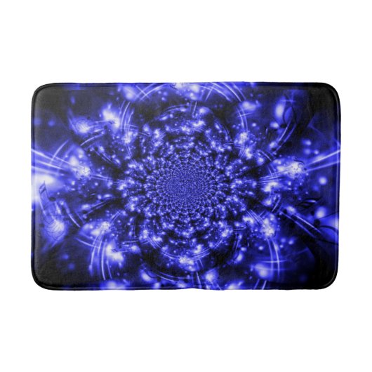 Blue Sparkling Lights バスマット (正面)