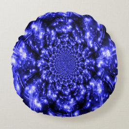 Blue Sparkling Lights ラウンドクッション