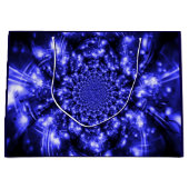 Blue Sparkling Lights ラージペーパーバッグ (正面)