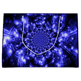 Blue Sparkling Lights ラージペーパーバッグ