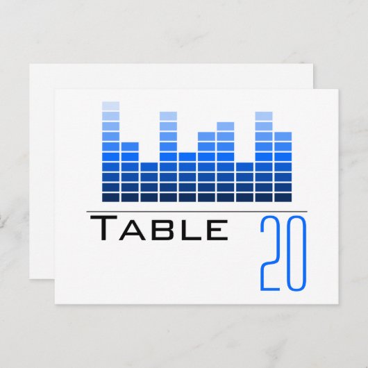 Blue Spectrum Analyzerテーブル番号はがき ポストカード (正面/裏面)