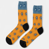 Blue Spider and Web Crew Socks ソックス (左)