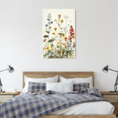 Blue Spike Wildflower Bouquet キャンバスプリント (インサイチュ (寝室))