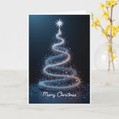 Blue Spiral Tree – Christmas Card カード (黄色い花)