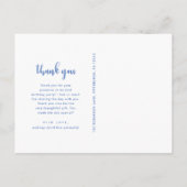 Blue Splashes誕生日パーティーありがとうフルフォト ポストカード (裏面)