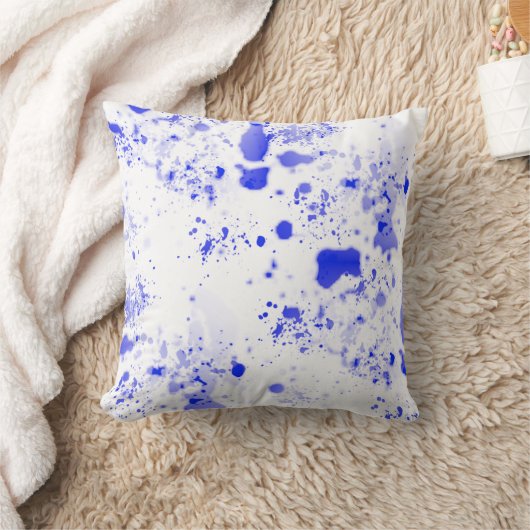 Blue Splats v2 クッション (ブランケット)