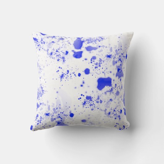 Blue Splats v2 クッション (裏面)
