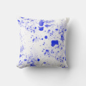 Blue Splats v2 クッション (正面)