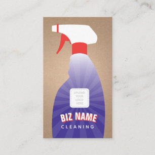 Blue Spray Bottle Cleaning Company 名刺