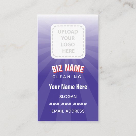 Blue Spray Bottle Cleaning Company 名刺 (裏面)