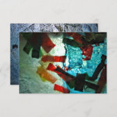 Blue sprinkle invitation.Blue海抽象芸術 招待状 (正面/裏面)