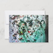 Blue sprinkle invitation.Smooth blue抽象芸術 招待状 (正面)