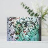 Blue sprinkle invitation.Smooth blue抽象芸術 招待状 (スタンド正面)