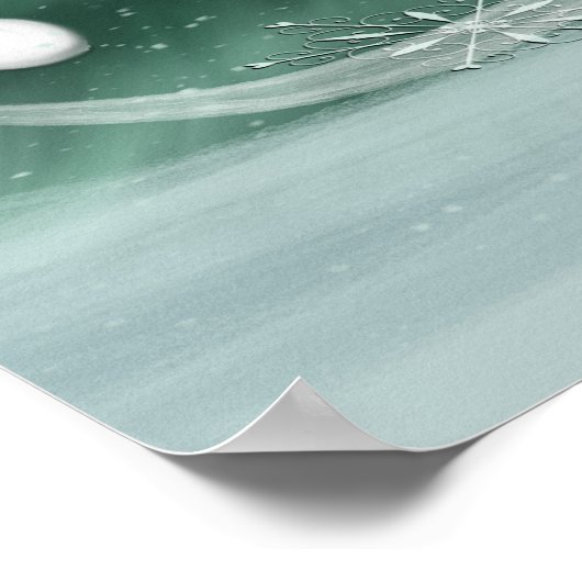 Blue Spruce Christmas Tree Welcome ポスター (角)