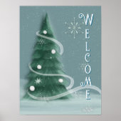 Blue Spruce Christmas Tree Welcome ポスター (正面)