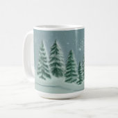 Blue Spruce Holiday Mug コーヒーマグカップ (正面左)