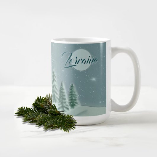 Blue Spruce Holiday Mug コーヒーマグカップ
